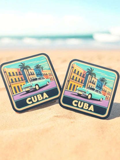 Cuba Travel Vinyl Sticker – Waterproof Souvenir Palm Tree Car Havana Stickers