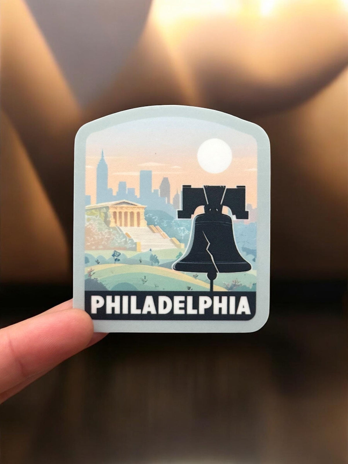 Philadelphia Travel Sticker – Waterproof Vinyl Liberty Bell Souvenir Gift