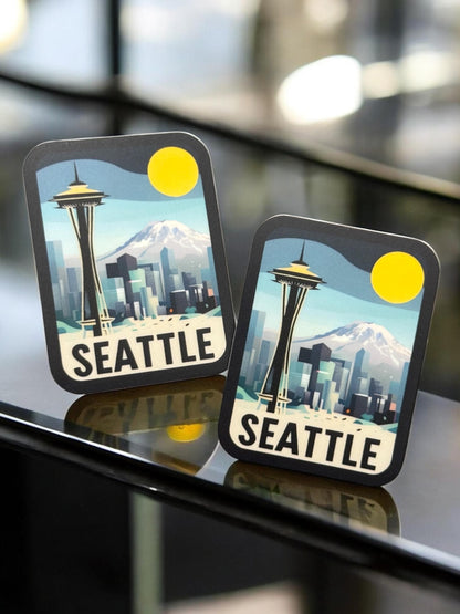 Seattle Travel Vinyl Sticker – Washington Waterproof Souvenir Gift