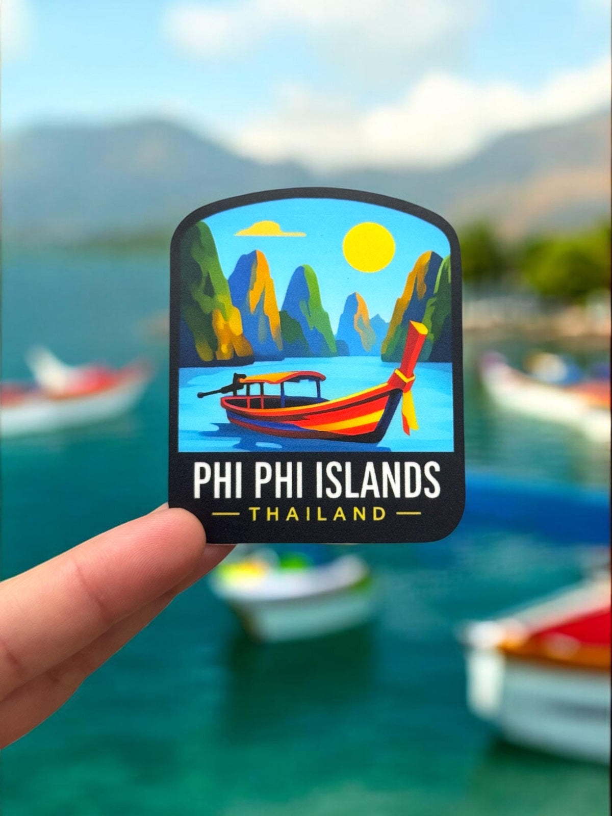 Thailand Travel Vinyl Sticker – Funny Waterproof Souvenir Phi Phi Islands Gift