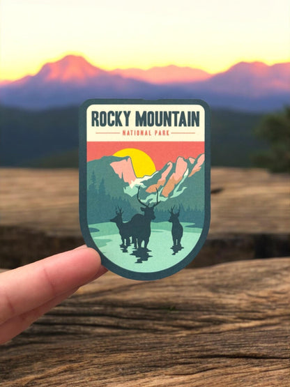 Rocky Mountain Vinyl Sticker – Funny National Park Waterproof Souvenir Travel Gift