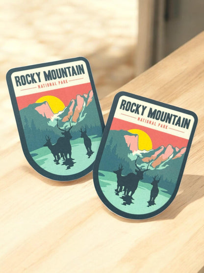 Rocky Mountain Vinyl Sticker – Funny National Park Waterproof Souvenir Travel Gift