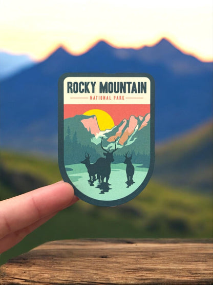Rocky Mountain Vinyl Sticker – Funny National Park Waterproof Souvenir Travel Gift