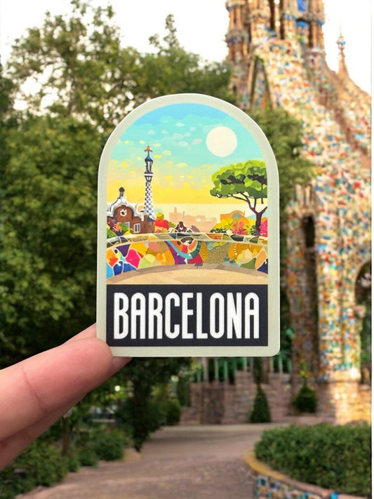Barcelona Travel Sticker – Funny Spain Waterproof Souvenir Vinyl Stickers