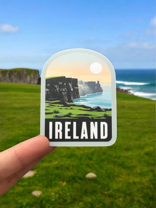 Ireland Travel Vinyl Sticker – Waterproof Souvenir Cliffs Of Moher Gift
