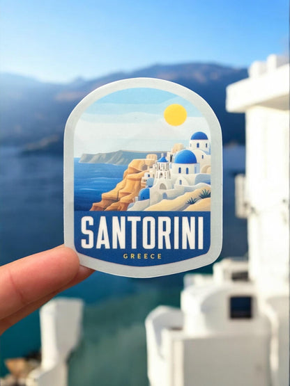 Santorini Greece Sticker – Waterproof Vinyl Travel Souvenir