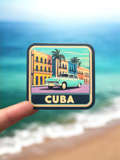 Cuba Travel Vinyl Sticker – Waterproof Souvenir Palm Tree Car Havana Stickers