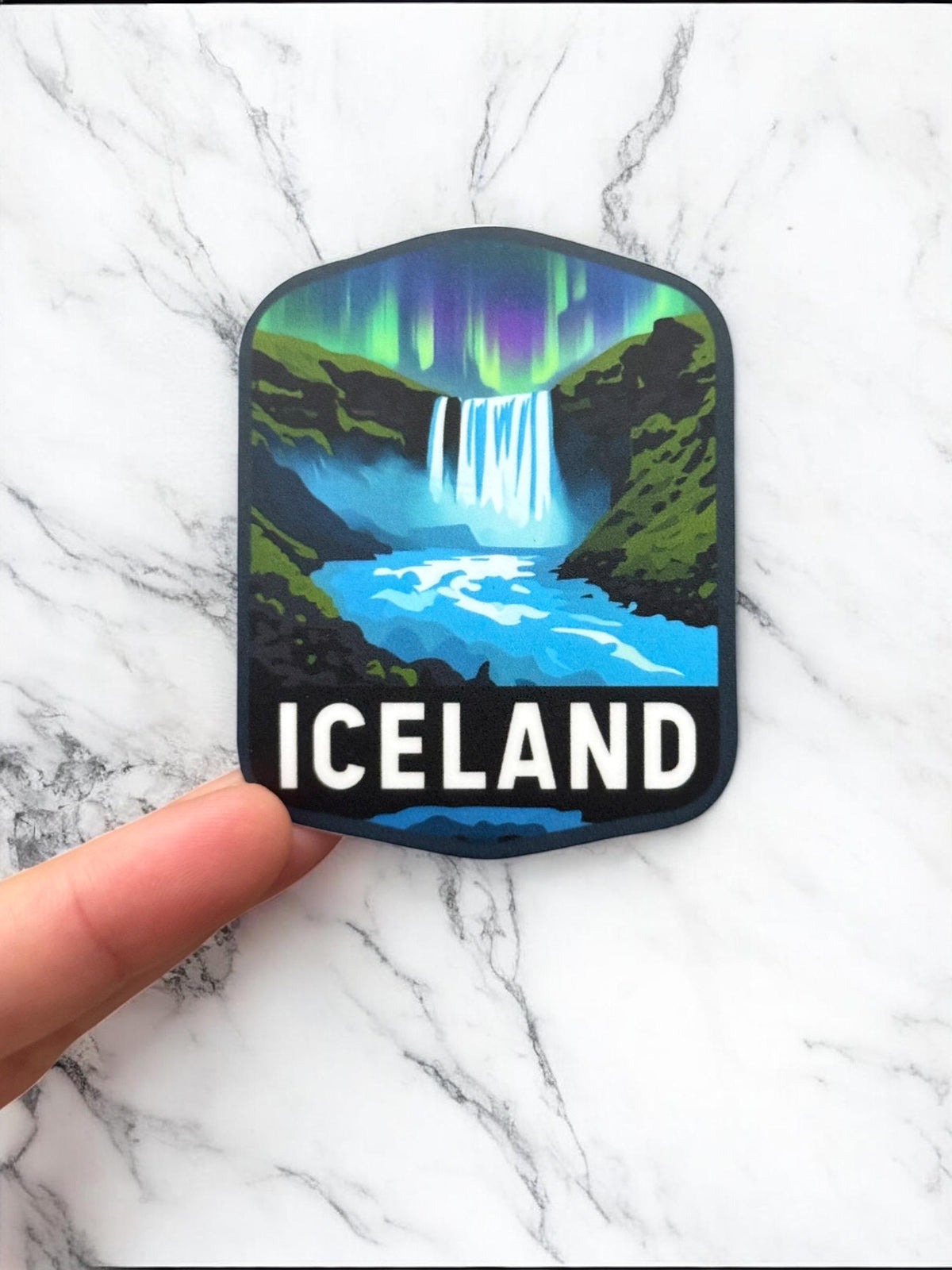 Iceland Travel Vinyl Sticker – Skogafoss Waterproof Souvenir Gift