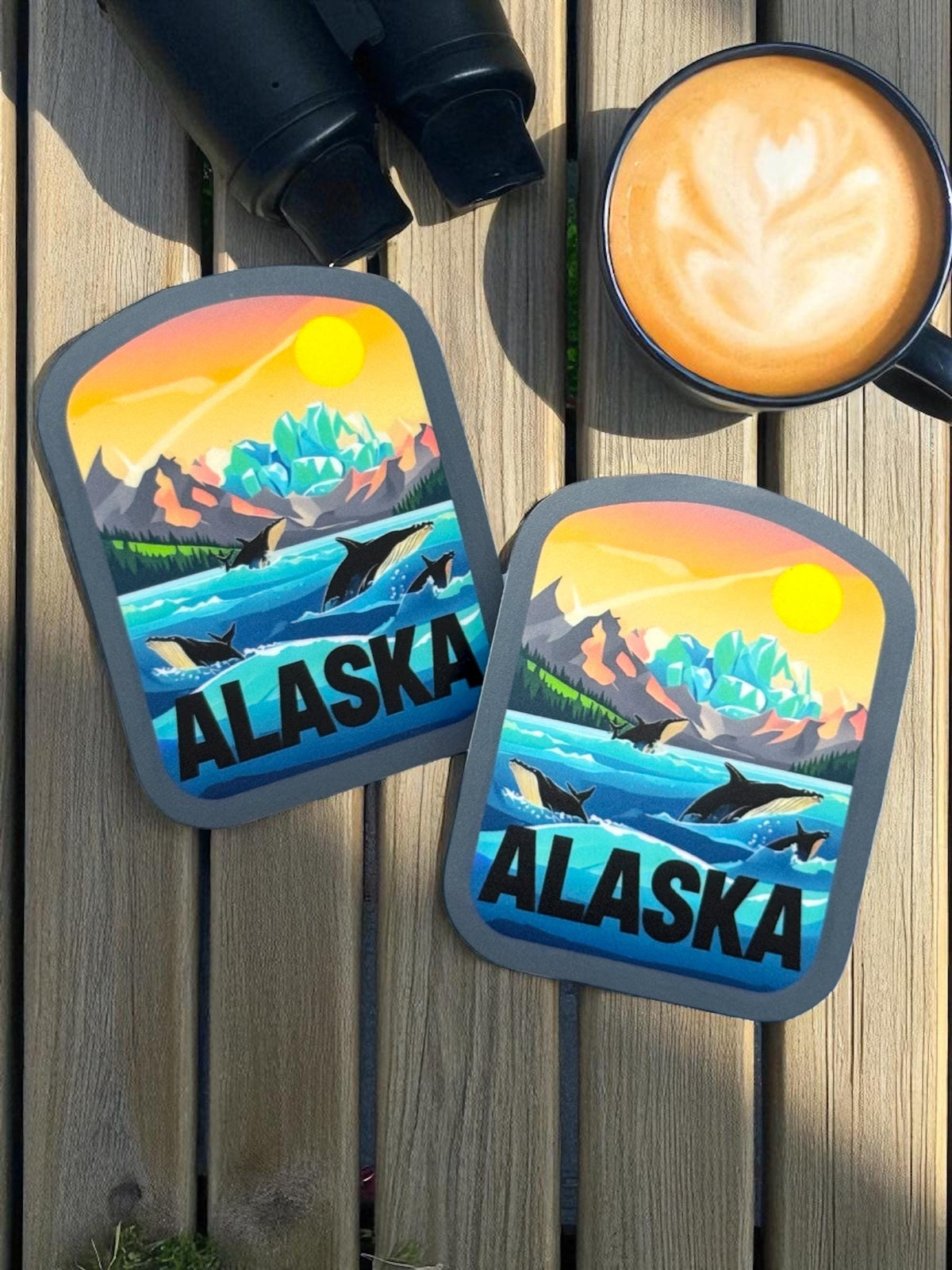 Alaska Travel Sticker for Water Bottle – Outdoor Waterproof Souvenir Vinyl Gift