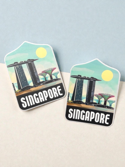 Travel Singapore Sticker – Funny Souvenir Waterproof Asia Vinyl Deco Stickers