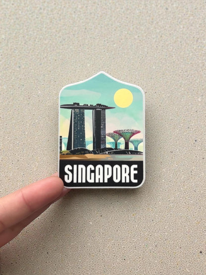 Travel Singapore Sticker – Funny Souvenir Waterproof Asia Vinyl Deco Stickers
