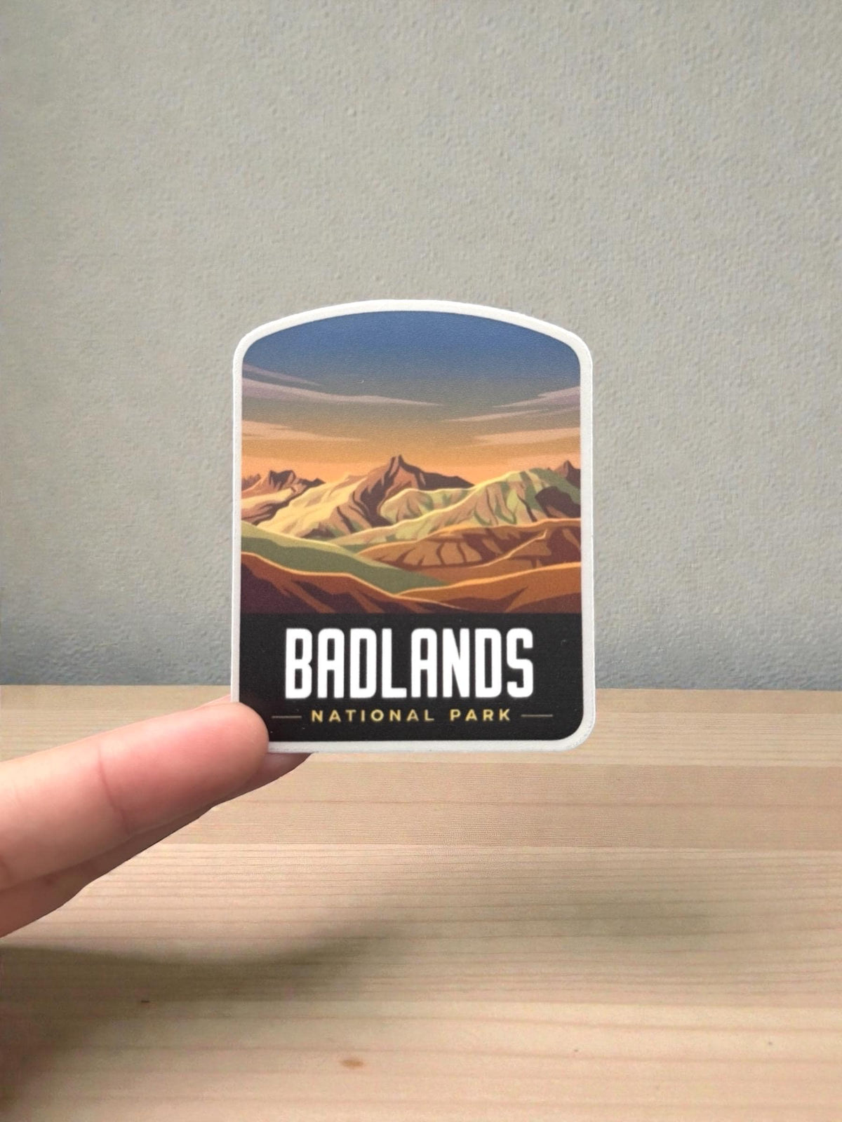 Badlands Travel Vinyl Sticker – National Park Waterproof Souvenir Gift
