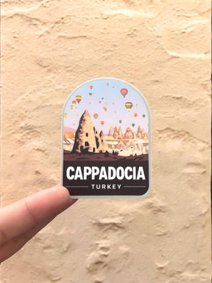 Cappadocia Sticker- Turkey- Travel Stickers- Vinyl Sticker- Waterproof- Water Bottle- Souvenir- Travel Gift