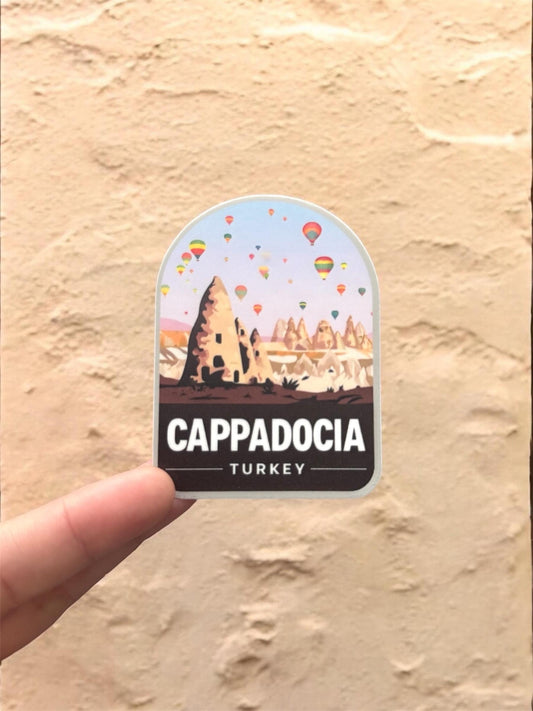 Cappadocia Sticker- Turkey- Travel Stickers- Vinyl Sticker- Waterproof- Water Bottle- Souvenir- Travel Gift
