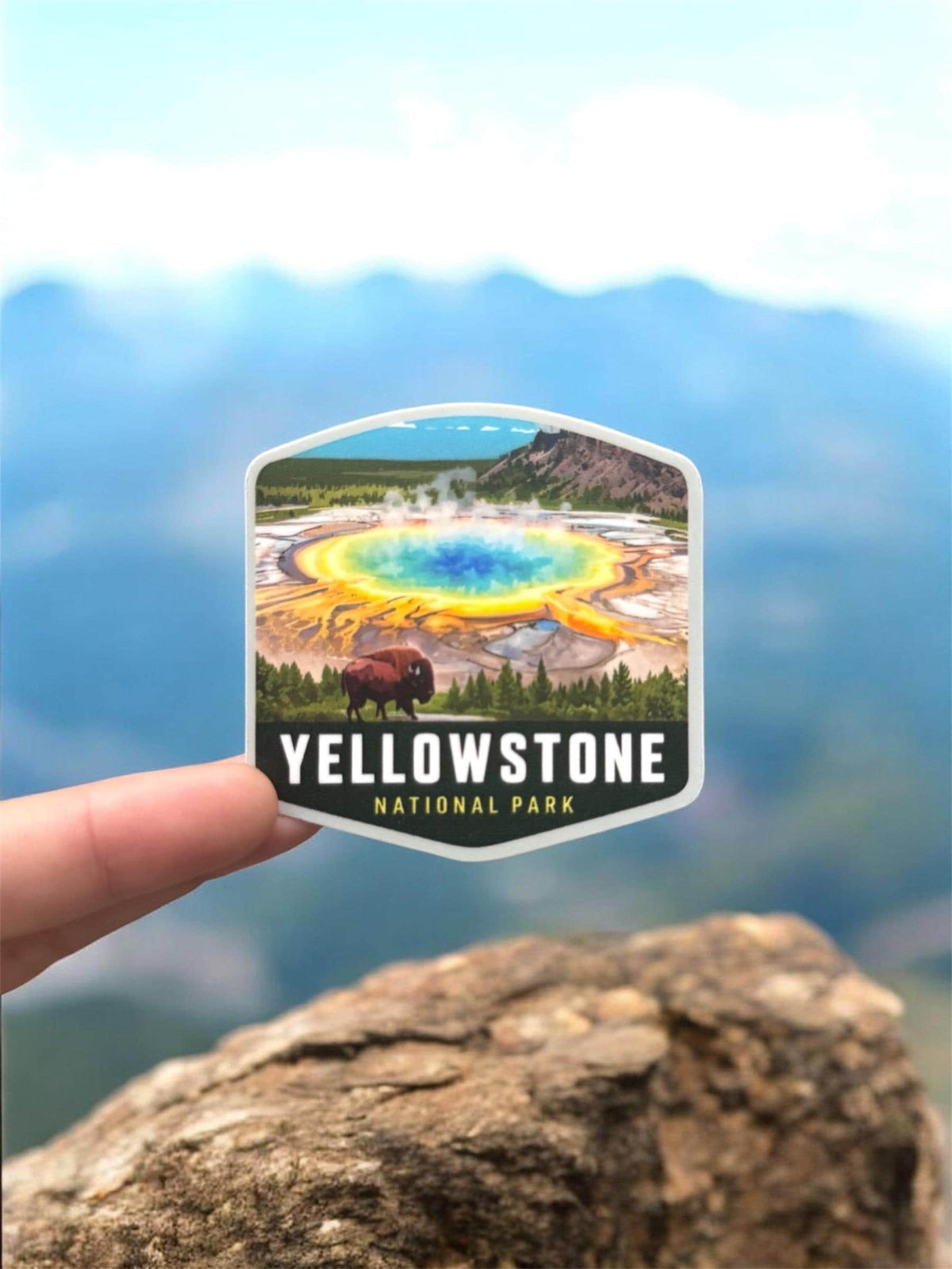 Yellowstone National Park Sticker - Waterproof Vinyl Travel Souvenir
