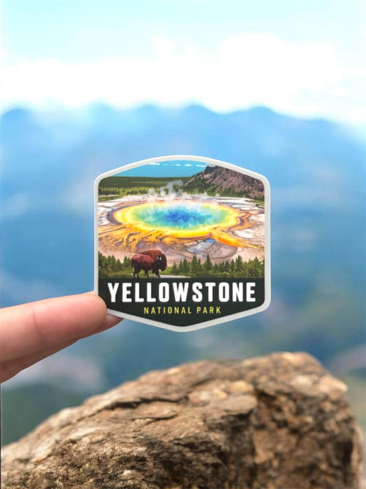 Yellowstone National Park Sticker - Waterproof Vinyl Travel Souvenir