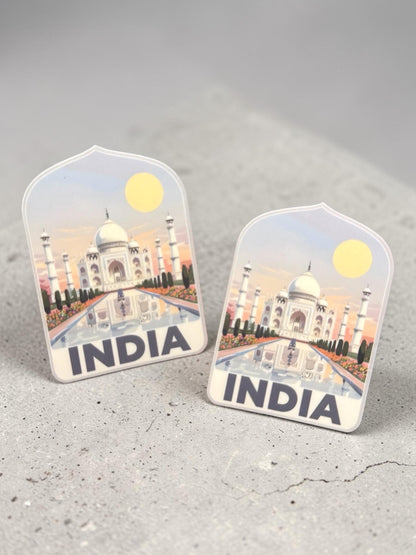 India Travel Vinyl Sticker – Funny Taj Mahal Waterproof Souvenir Gift