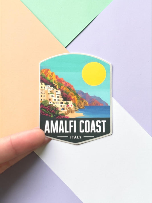 Amalfi Coast Travel Sticker – Waterproof Italy Souvenir Vinyl Gift