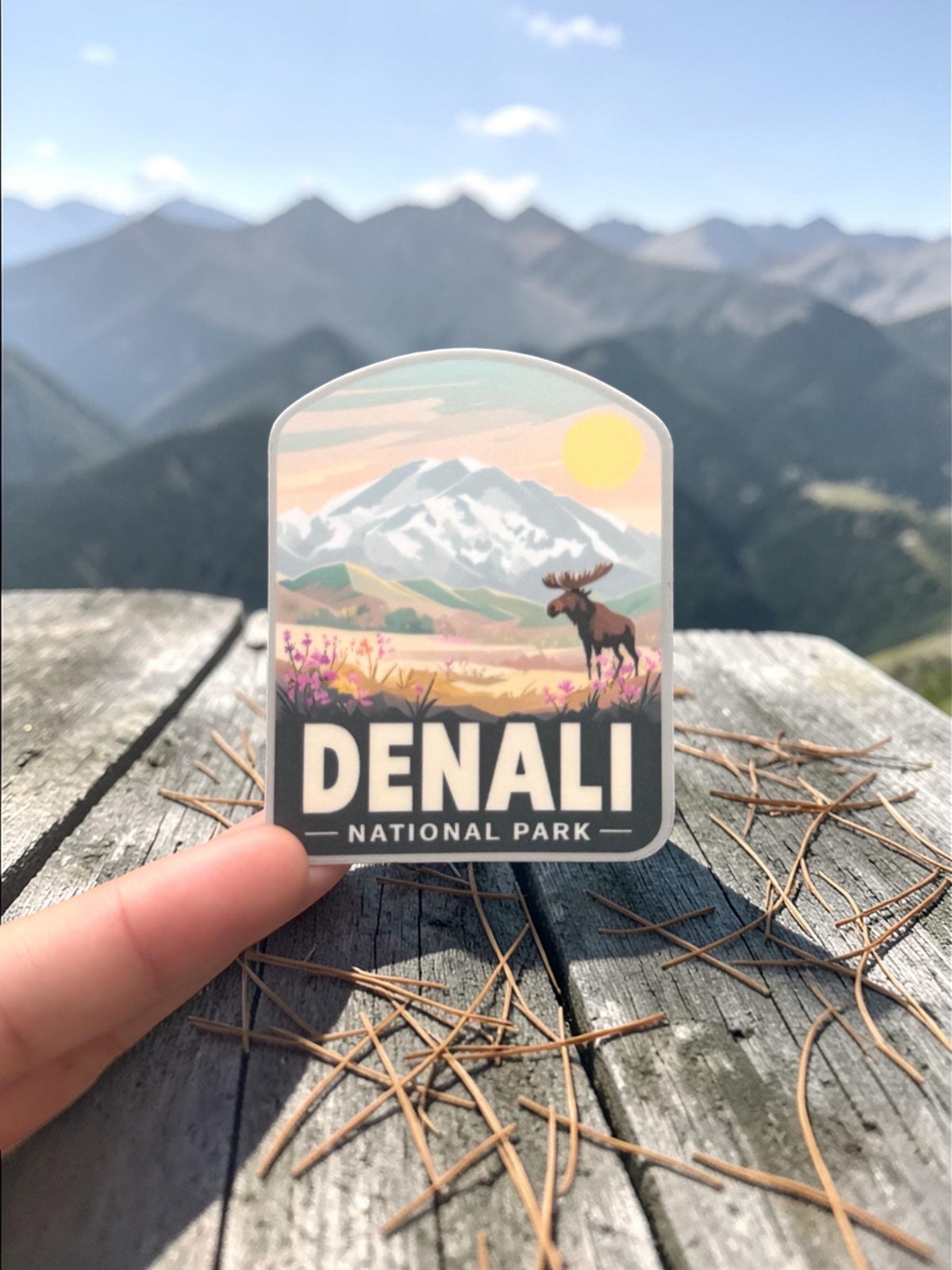 Denali National Park Sticker – Waterproof Alaska Travel Souvenir
