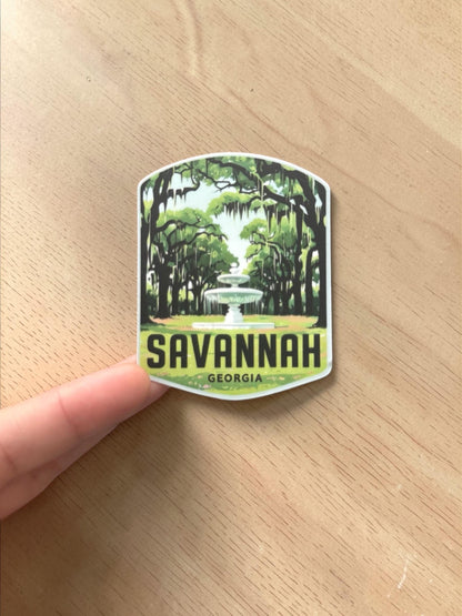 Savannah Travel Sticker – Waterproof Georgia Vinyl Souvenir Gift