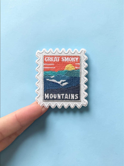 Great Smoky Mountains Travel Patch – National Park Outdoor Iron On Souvenir Gift