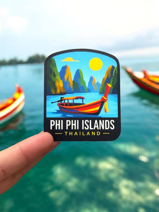 Thailand Travel Vinyl Sticker – Funny Waterproof Souvenir Phi Phi Islands Gift