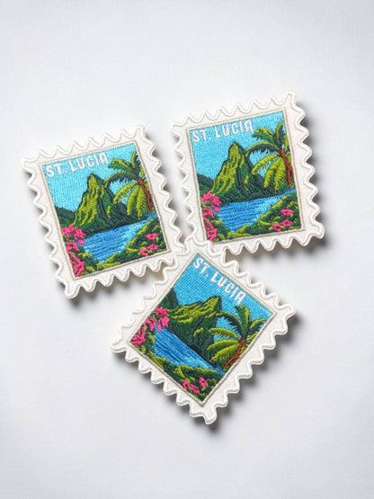 St. Lucia Travel Patch – 2 X 2 Iron On Souvenir Travel Patches Pin Collector
