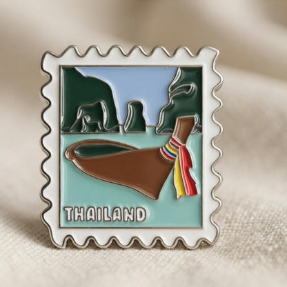 Thailand Travel Enamel Pin - Boat Enamel Travel Souvenir Pin