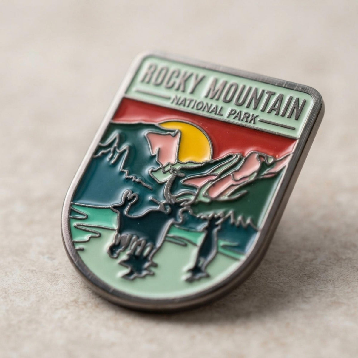 Rocky Mountain National Park Enamel Pin – Travel Souvenir Collection