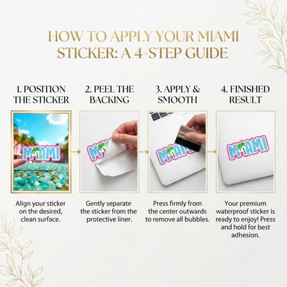 Travel Miami Beach Sticker – Florida Waterproof Souvenir Vinyl Stickers
