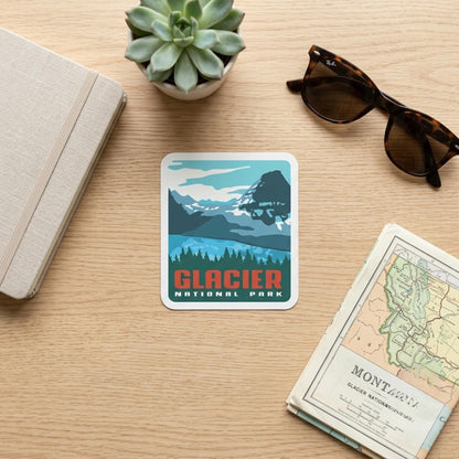 Glacier National Park Vinyl Sticker – Mountain Travel Souvenir
