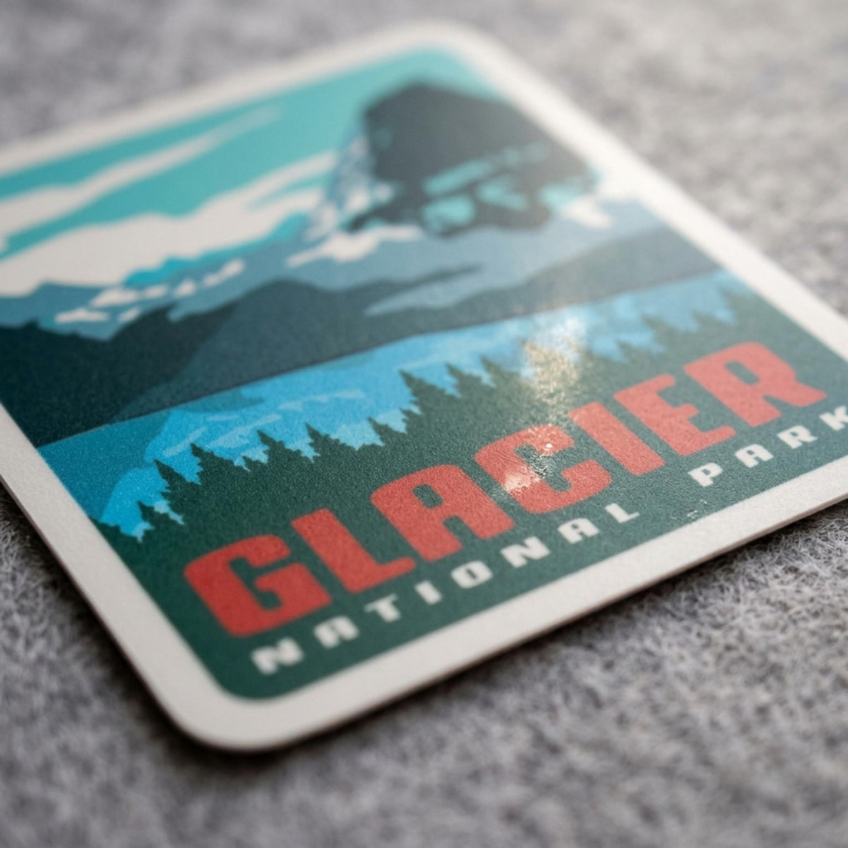 Glacier National Park Vinyl Sticker – Mountain Travel Souvenir