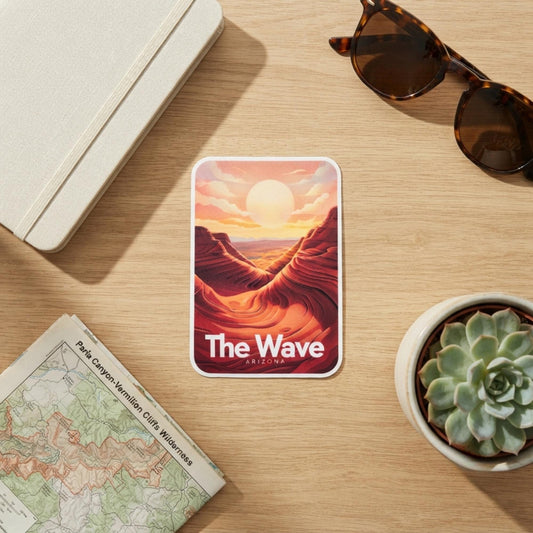 The Wave Arizona Sticker – Waterproof Vinyl Travel Souvenir