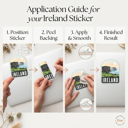 Ireland Travel Vinyl Sticker – Waterproof Souvenir Cliffs Of Moher Gift