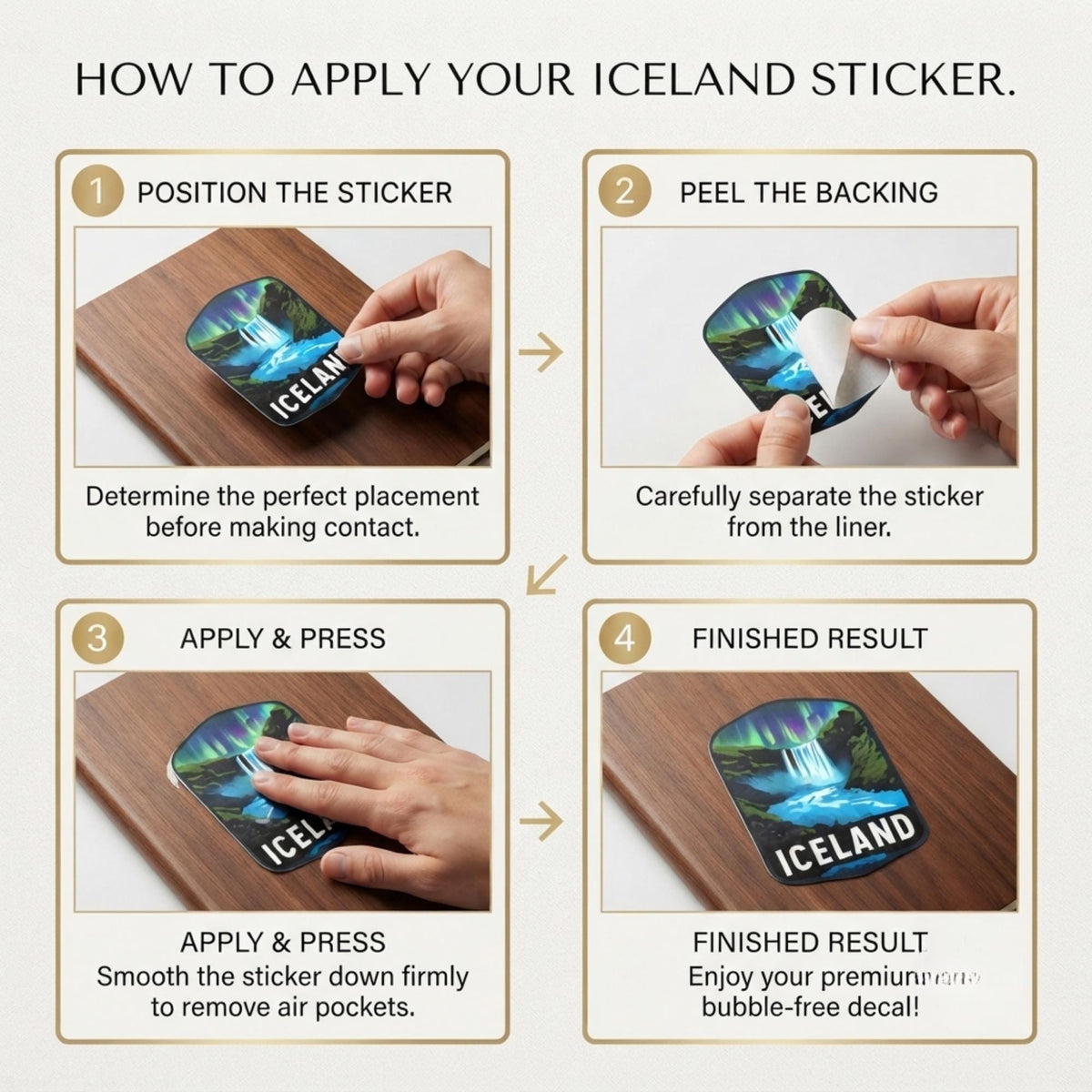 Iceland Travel Vinyl Sticker – Skogafoss Waterproof Souvenir Gift