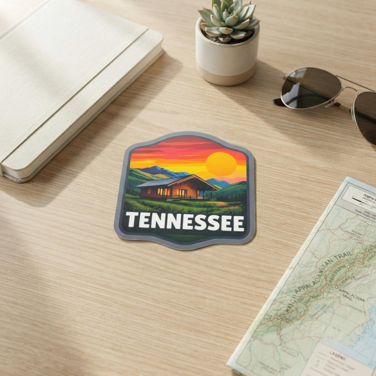 Tennessee Travel Sticker – Gatlinburg Waterproof Cabin Souvenir Vinyl Gift