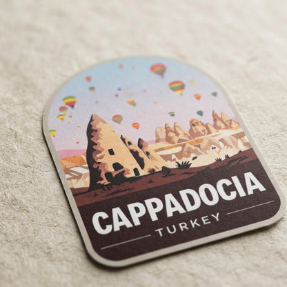 Cappadocia Sticker- Turkey- Travel Stickers- Vinyl Sticker- Waterproof- Water Bottle- Souvenir- Travel Gift