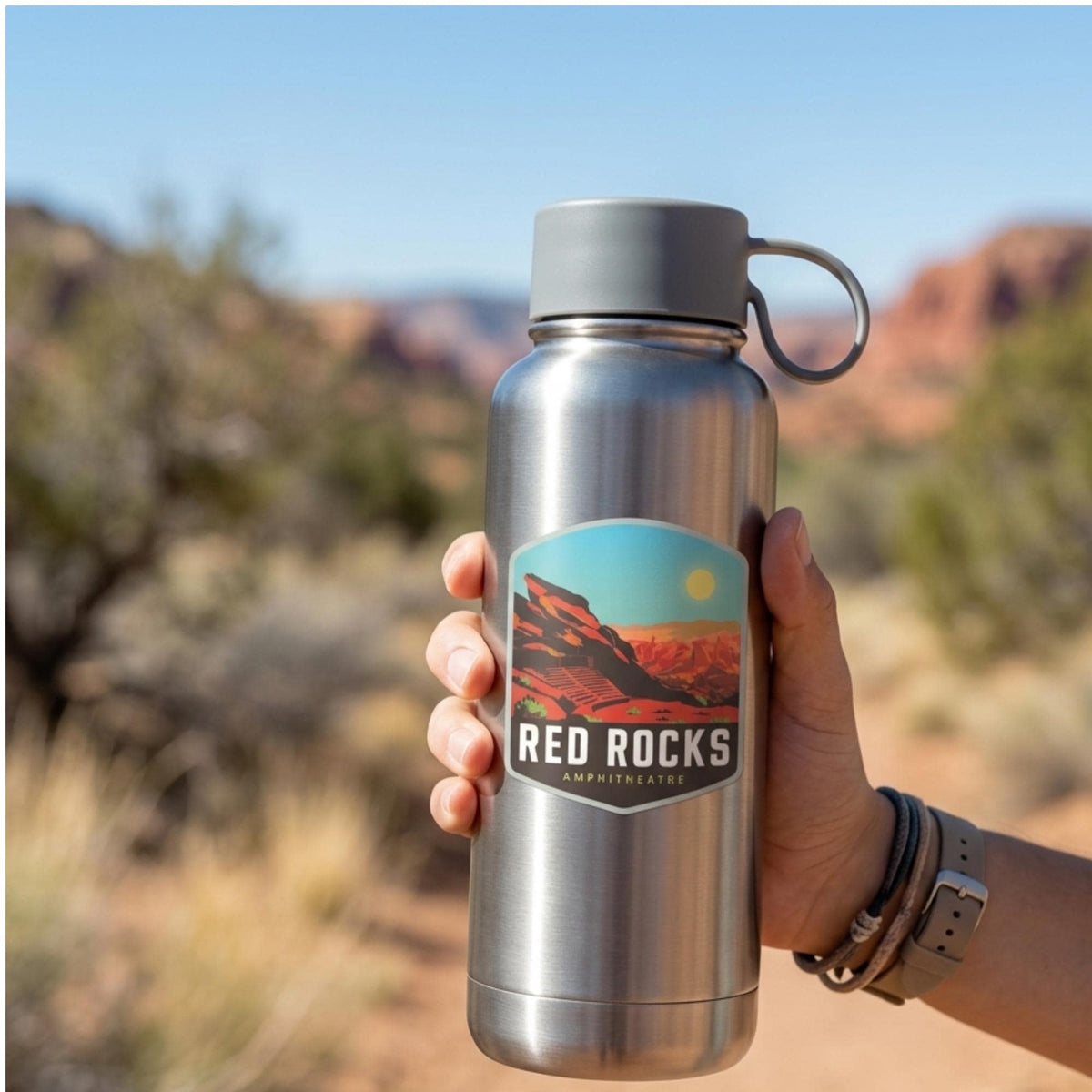 Red Rocks Amphitheatre Sticker – Waterproof Colorado Travel Souvenir
