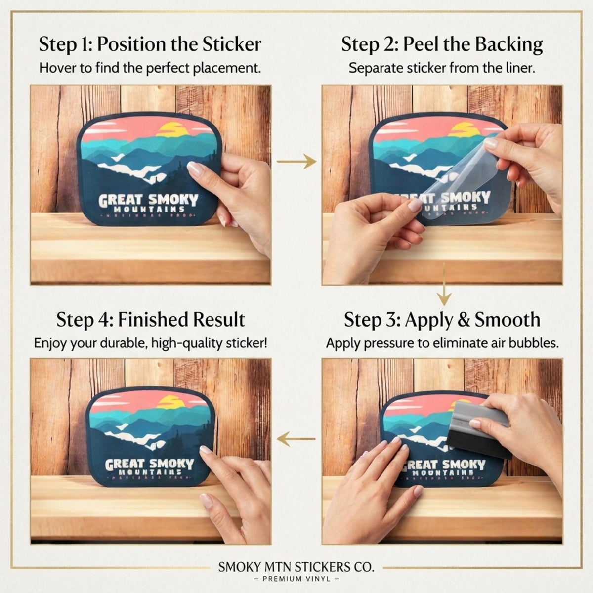 Great Smoky Mountains Sticker – Waterproof Vinyl Decal, National Park Souvenir