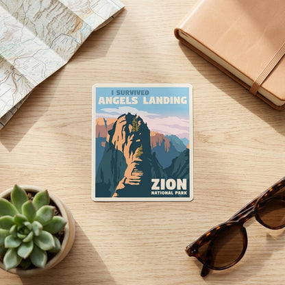 Zion National Park Vinyl Sticker - Waterproof Travel Souvenir