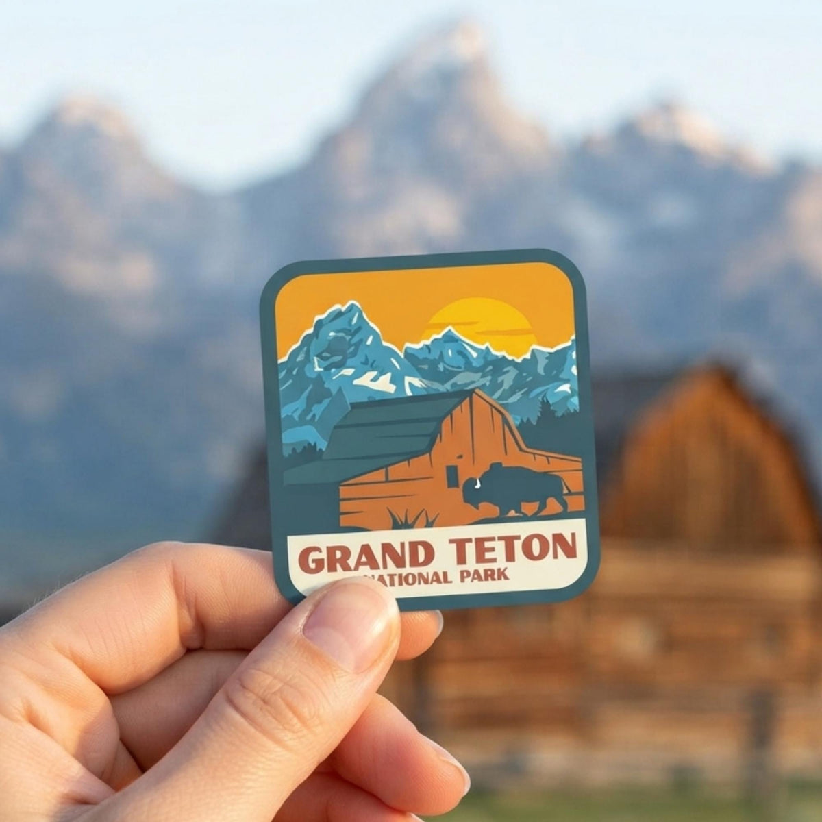 Travel Grand Teton Sticker – National Park Waterproof Vinyl Stickers