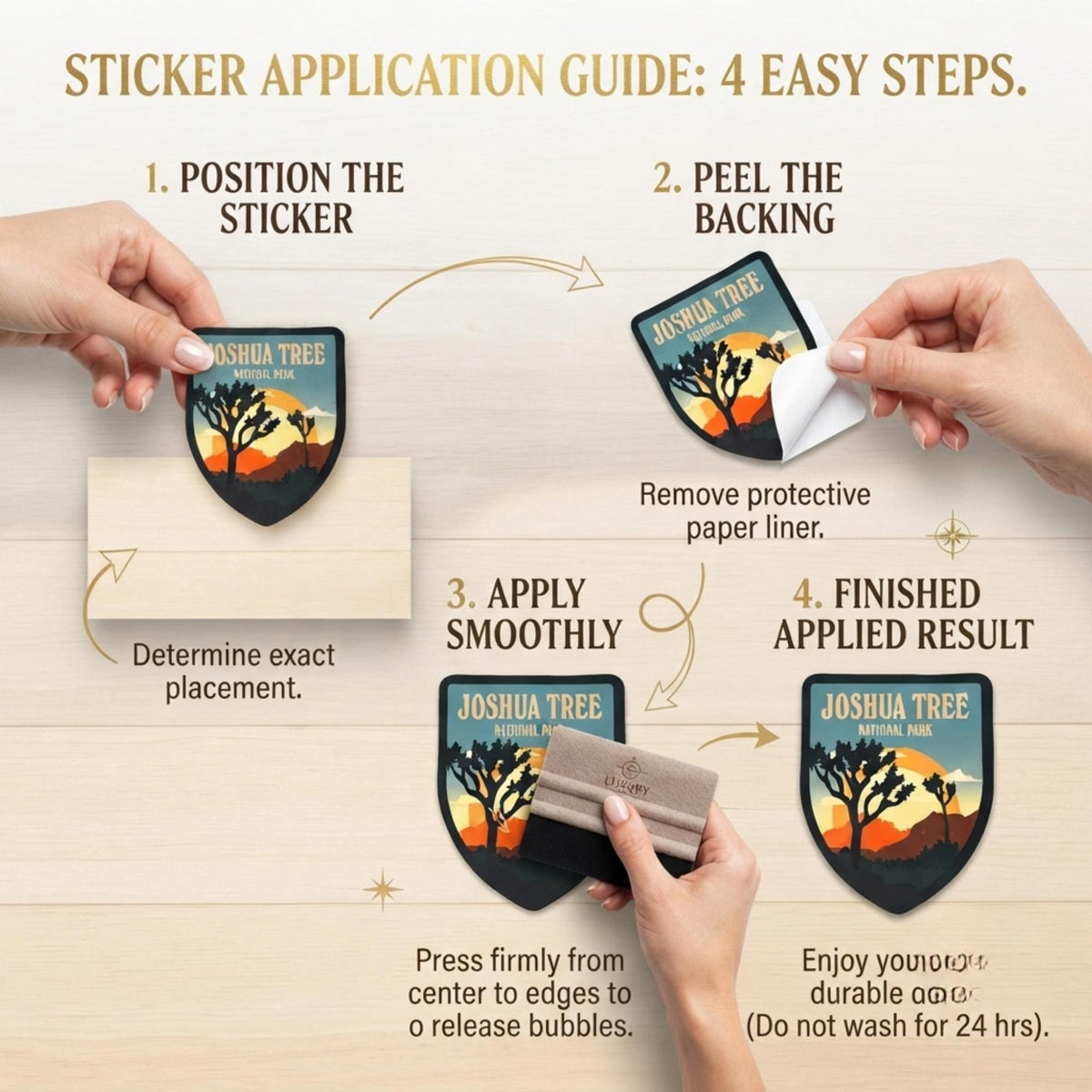 Joshua Tree National Park Vinyl Sticker – Waterproof Travel Souvenir
