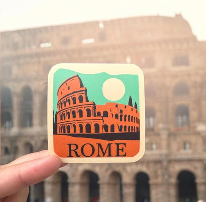 Rome Vinyl Sticker – Colosseum Waterproof Souvenir Travel Gift