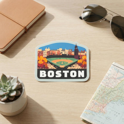 Boston Travel Sticker – Fenway Park Souvenir, Waterproof Vinyl