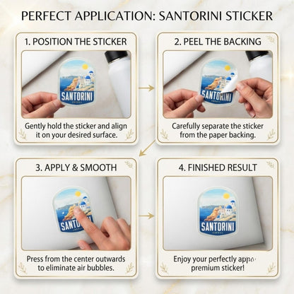 Santorini Greece Sticker – Waterproof Vinyl Travel Souvenir
