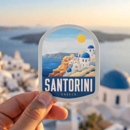 Santorini Greece Sticker – Waterproof Vinyl Travel Souvenir
