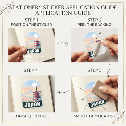 Japan Travel Vinyl Sticker – Waterproof Souvenir Mount Fuji Stickers
