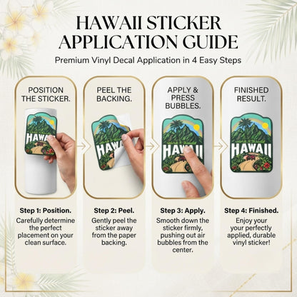 Hawaii Travel Sticker – Souvenir Island Waterproof Vinyl Stickers