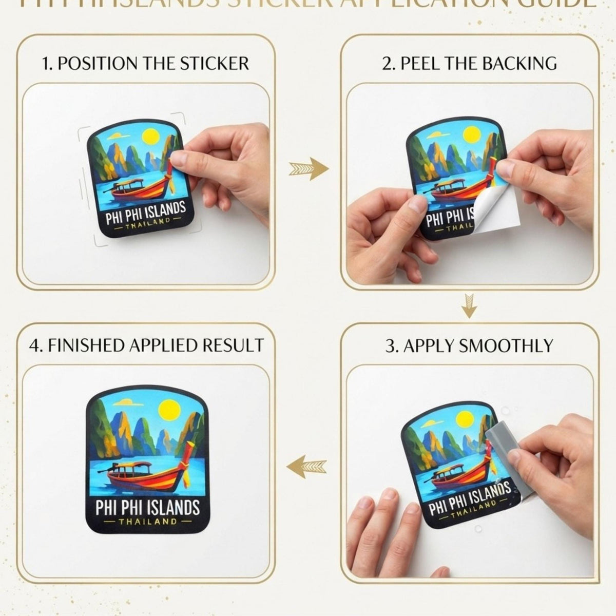 Thailand Travel Vinyl Sticker – Funny Waterproof Souvenir Phi Phi Islands Gift