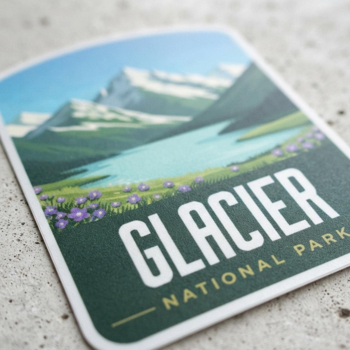 Glacier National Park Vinyl Sticker – Waterproof Travel Souvenir